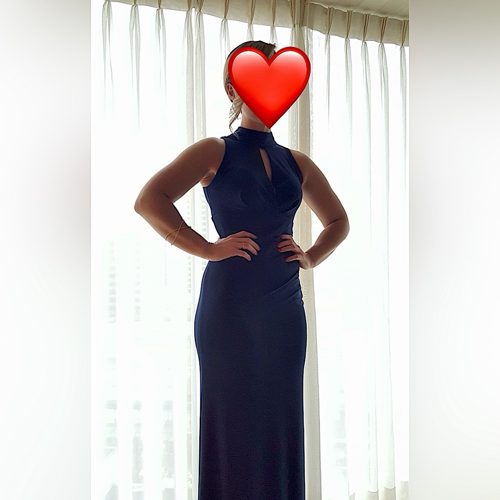 EUC Le Chateau High Neck Formal Gown small